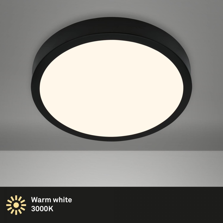 Briloner 3703-015 - LED Plafon RUNA LED/24W/230V 3000K śr. 38 cm czarny