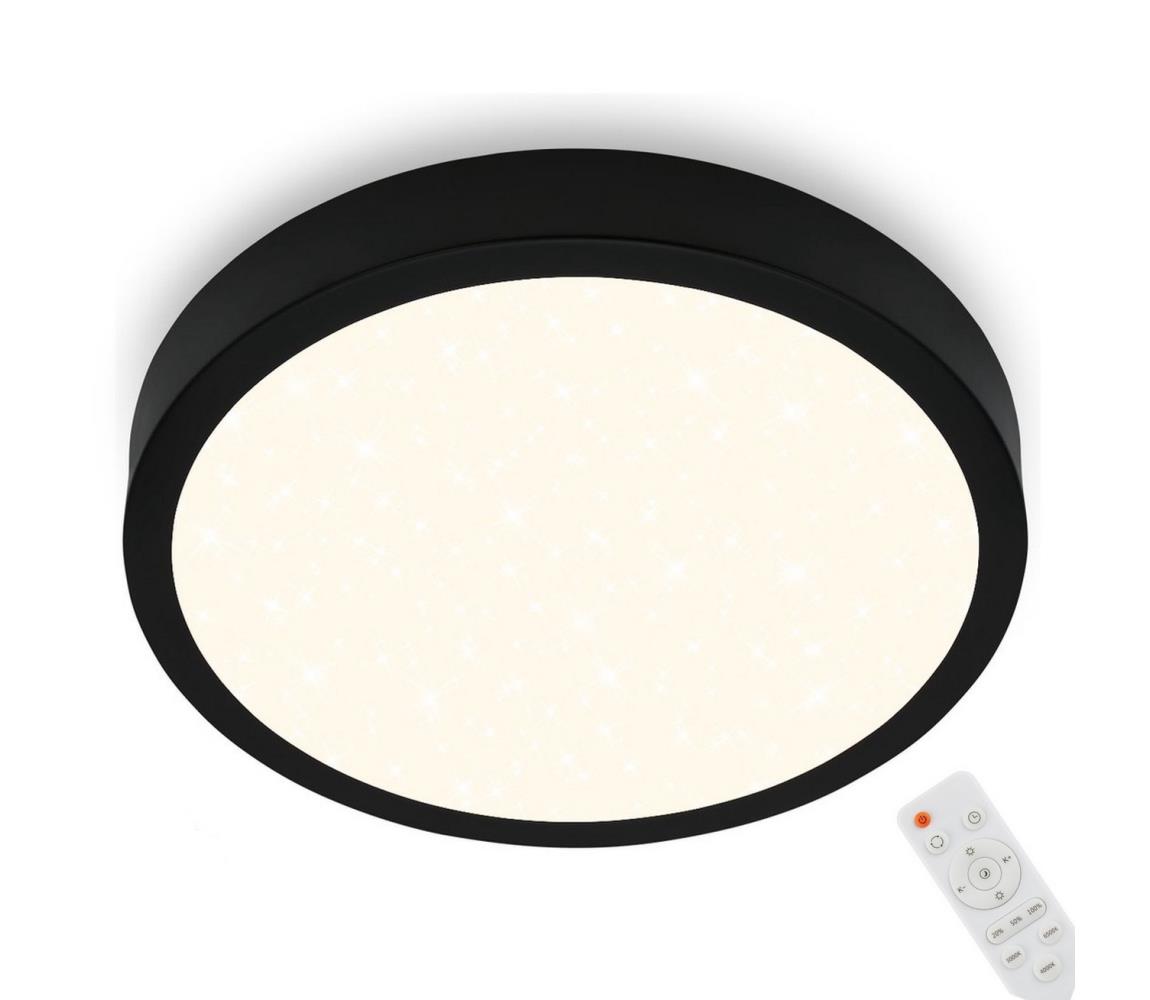 Briloner 3704-015- LED Plafon ściemnialny RUNA LED/22W/230V czarny + pilot