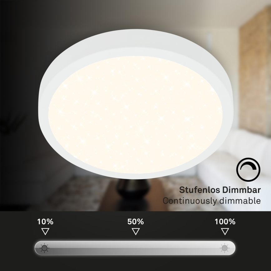 Briloner 3704-016 - LED Plafon ściemnialny RUNA LED/22W/230V 2700-6500K biały + pilot zdalnego sterowania
