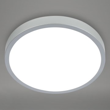 Briloner 3709-014 - Ściemnialna lampa sufitowa RGBW LED/22W/230V 4000K śr. 38 cm srebrny + zdalne sterowanie