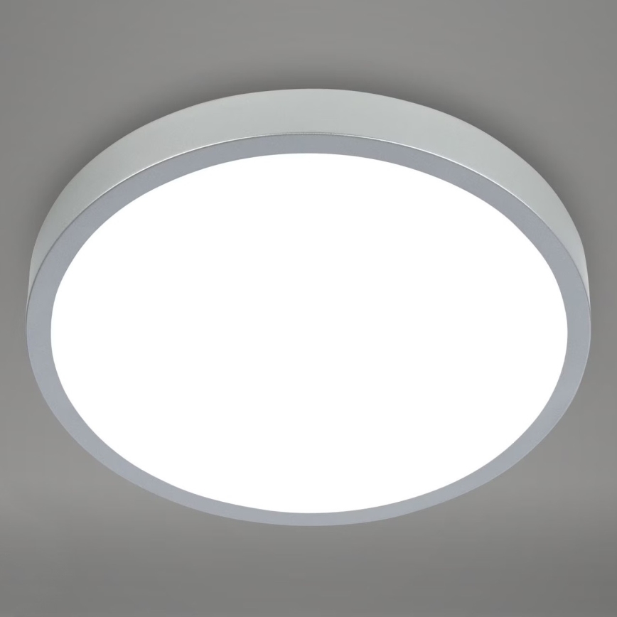 Briloner 3709-014 - Ściemnialna lampa sufitowa RGBW LED/22W/230V 4000K śr. 38 cm srebrny + zdalne sterowanie