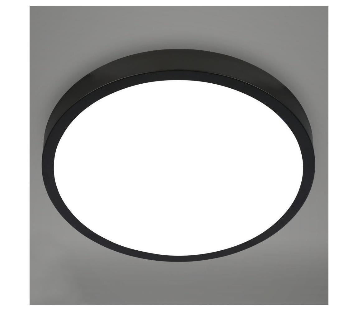 Briloner 3709-015 - LED RGBW Ściemn. Plafon LED/22W/230V czarny + pilot