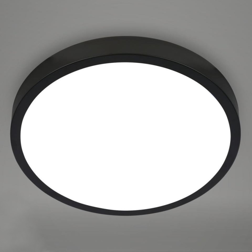 Briloner 3709-015 - Ściemnialna lampa sufitowa RGBW LED/22W/230V 4000K śr. 38 cm czarny + zdalne sterowanie