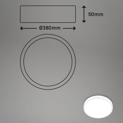 Briloner 3709-016 - Ściemnialna lampa sufitowa RGBW LED/22W/230V 4000K śr. 38 cm biały + zdalne sterowanie