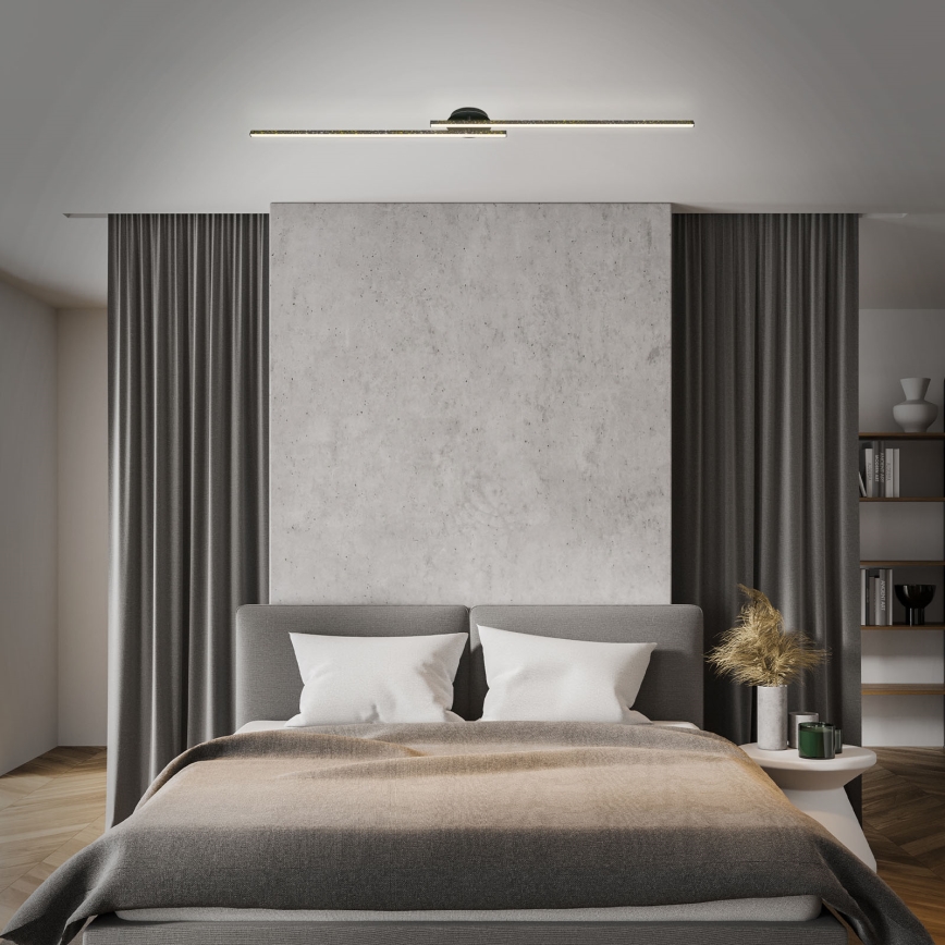 Briloner 3717-025 - LED Żyrandol natynkowy REY 2xLED/12W/230V czarny