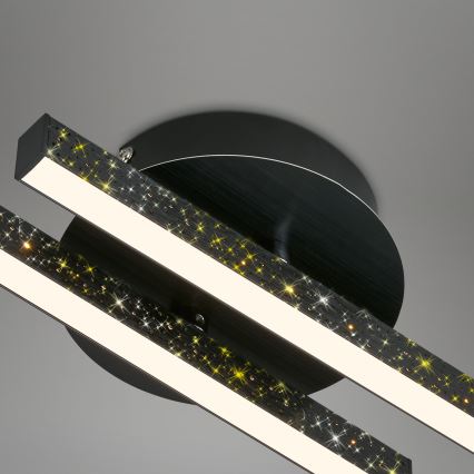 Briloner 3717-025 - LED Żyrandol natynkowy REY 2xLED/12W/230V czarny