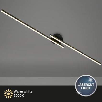 Briloner 3717-025 - LED Żyrandol natynkowy REY 2xLED/12W/230V czarny