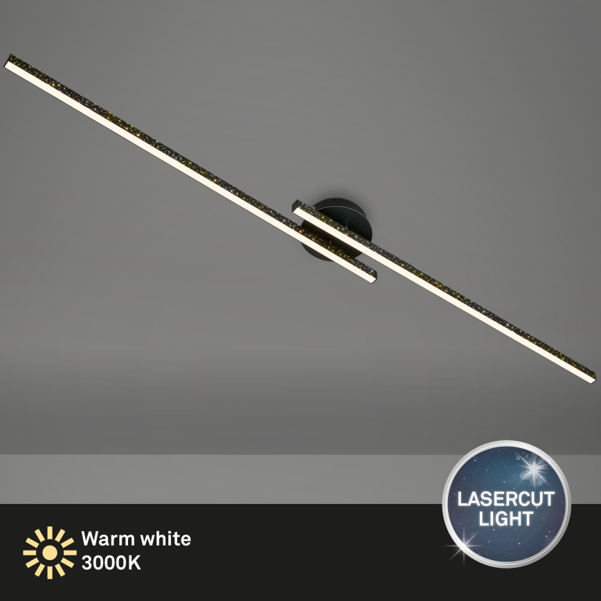 Briloner 3717-025 - LED Żyrandol natynkowy REY 2xLED/12W/230V czarny