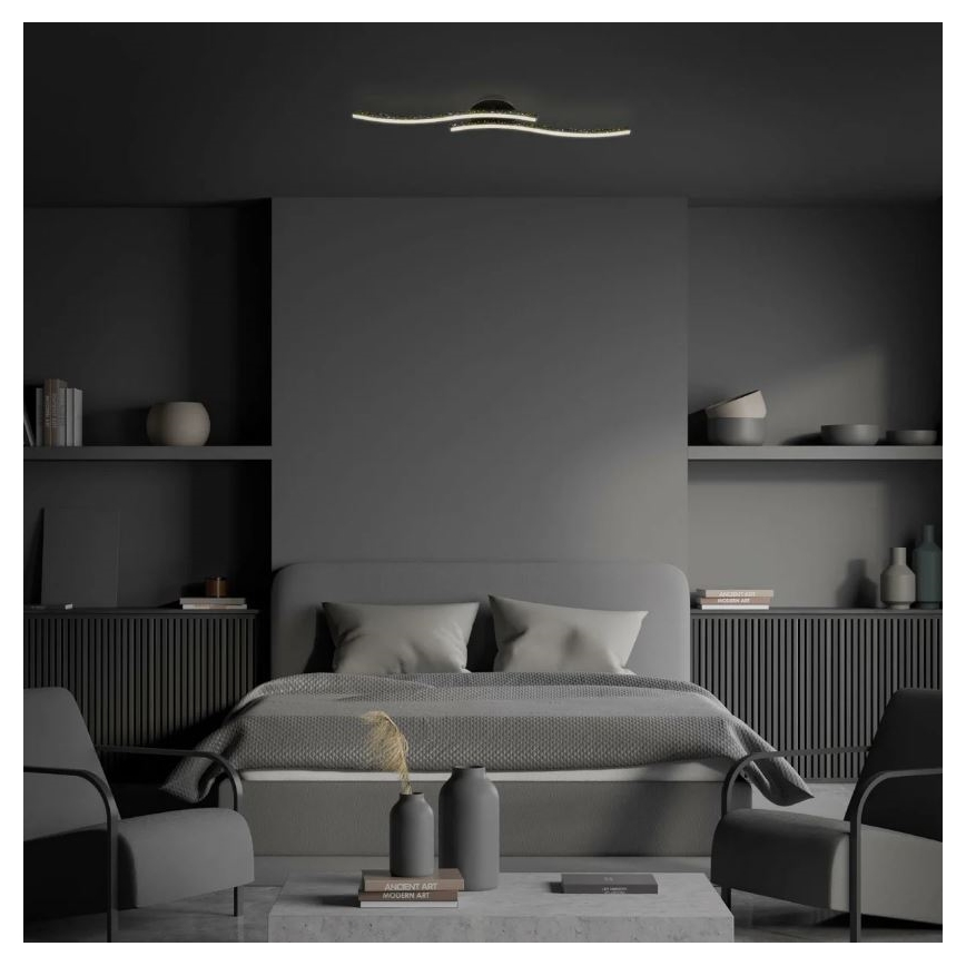 Briloner 3718-025 - LED Żyrandol natynkowy REY 2xLED/6W/230V czarny