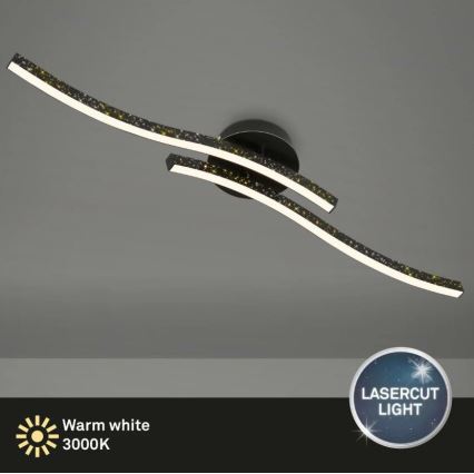 Briloner 3718-025 - LED Żyrandol natynkowy REY 2xLED/6W/230V czarny