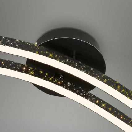 Briloner 3718-025 - LED Żyrandol natynkowy REY 2xLED/6W/230V czarny