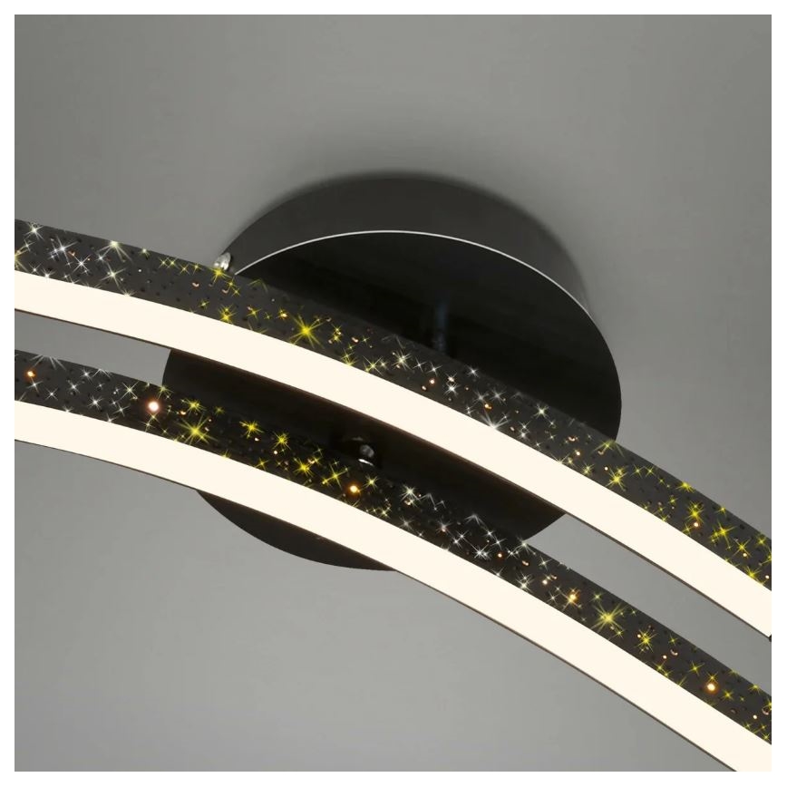 Briloner 3718-025 - LED Żyrandol natynkowy REY 2xLED/6W/230V czarny