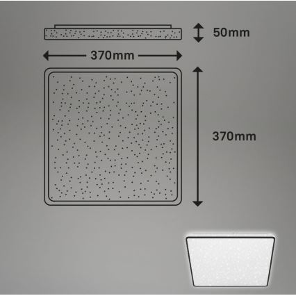 Briloner 3749-415 - LED Plafon LINO LED/24W/230V czarne