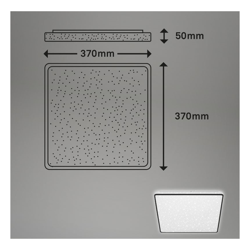 Briloner 3749-415 - LED Plafon LINO LED/24W/230V czarne