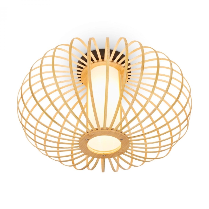 Briloner 3759011 - Lampa sufitowa 1xE27/10W/230V śr. 40 cm bambus