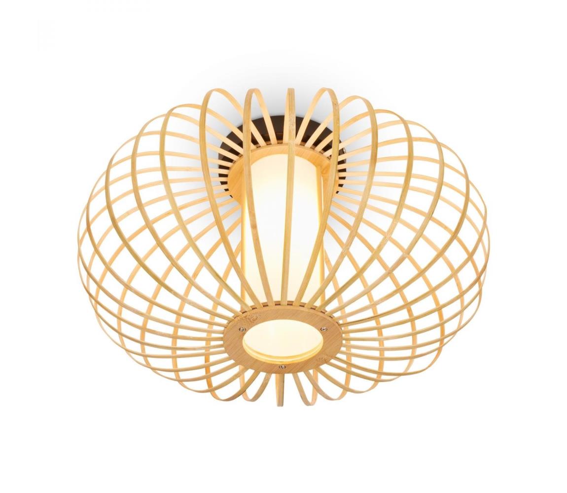 Briloner 3759011 - Lampa sufitowa 1xE27/10W/230V śr. 40 cm bambus