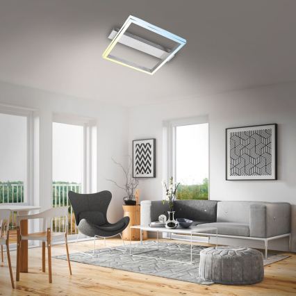 Briloner 3760-019 - Lampa sufitowa LED z funkcją ściemniania FRAME LED/23W/230V 2700-6500K 42x36 cm + pilot zdalnego sterowania