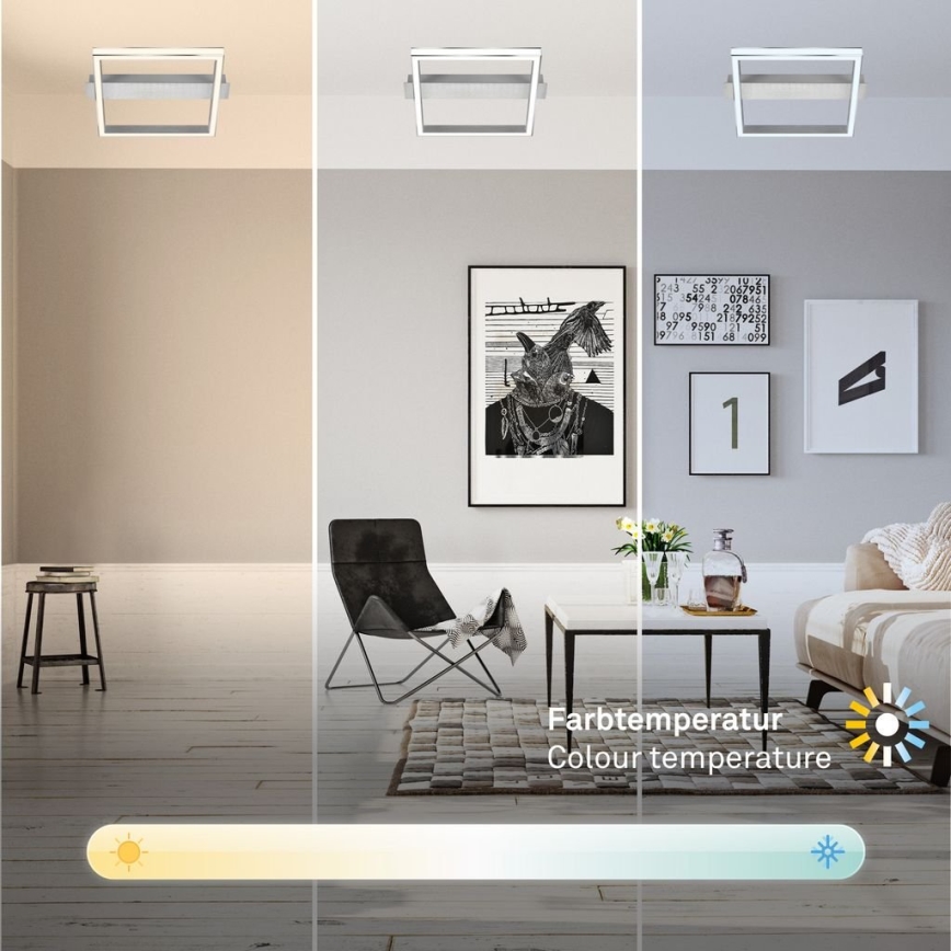 Briloner 3760-019 - Lampa sufitowa LED z funkcją ściemniania FRAME LED/23W/230V 2700-6500K 42x36 cm + pilot zdalnego sterowania