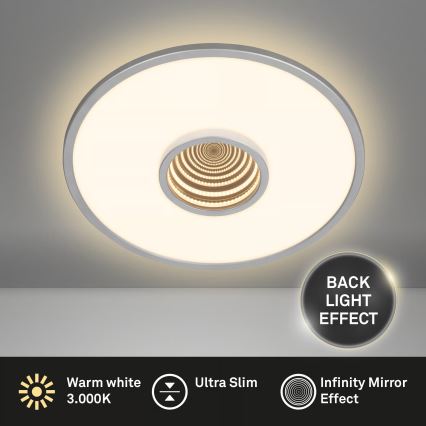 Briloner 3847014 - Lampa sufitowa LED TORO LED/18W/230V Ø 42 cm matowy chrom