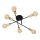 Briloner 3868-065 - LED Żyrandol natynkowy BLACK STEEL 6xE27/60W/230V