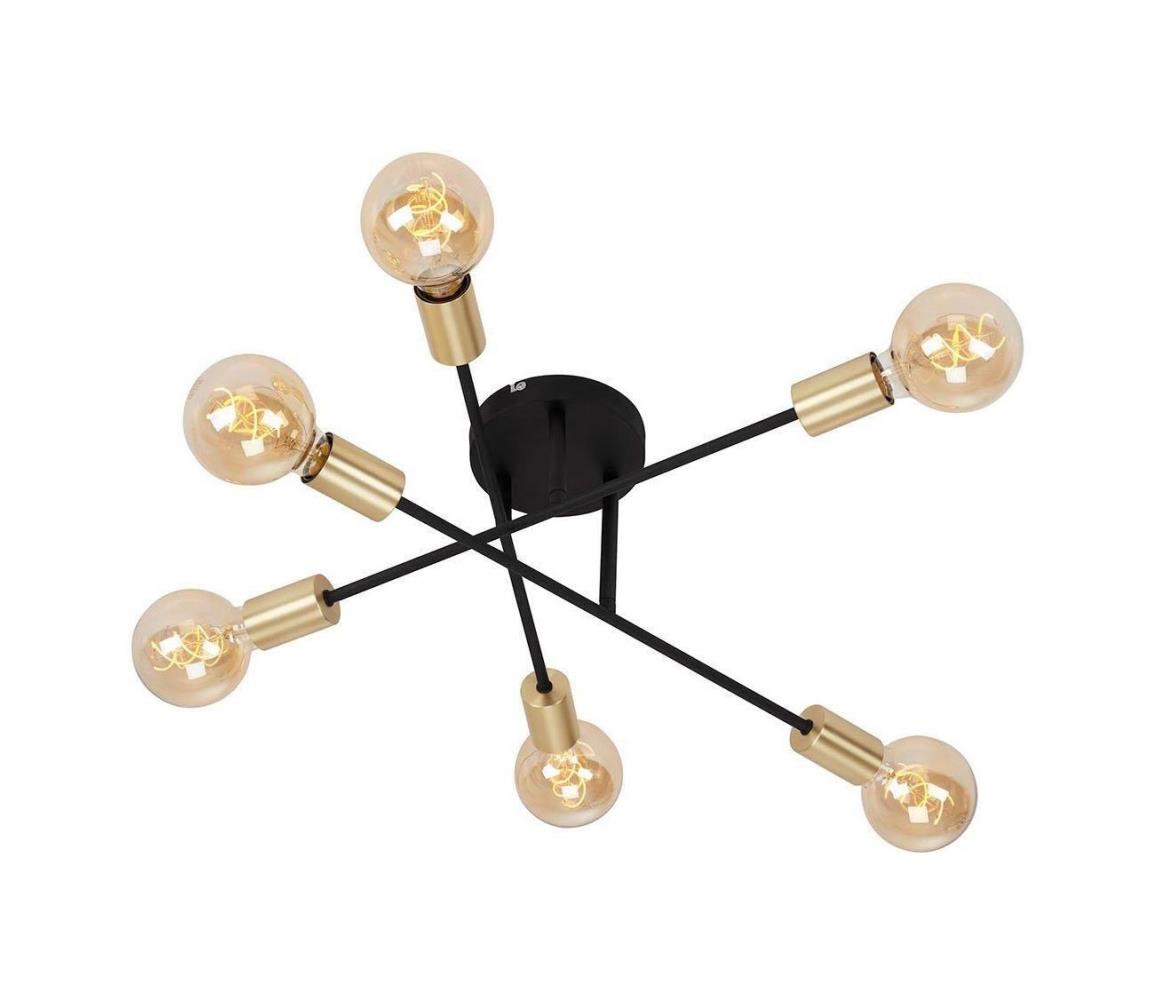 Briloner 3868-065 - LED Żyrandol natynkowy BLACK STEEL 6xE27/60W/230V