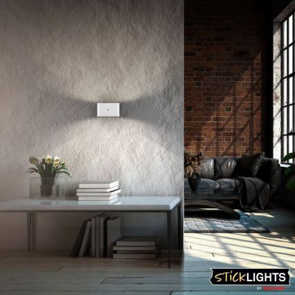 Briloner 3878016 - Ładowalny kinkiet LED z czujnikiem ruchu i zmierzchu CHAT LED/3W/5V 2000 mAh biały