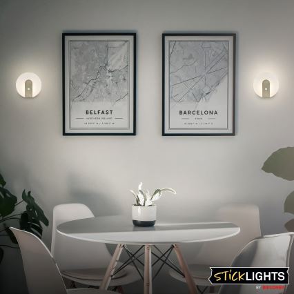 Briloner 3889012 - LED Kinkiet ładowalny z czujnikiem ruchu i zmierzchu TARO LED/2,5W/5V 1800 mAh matowy chrom