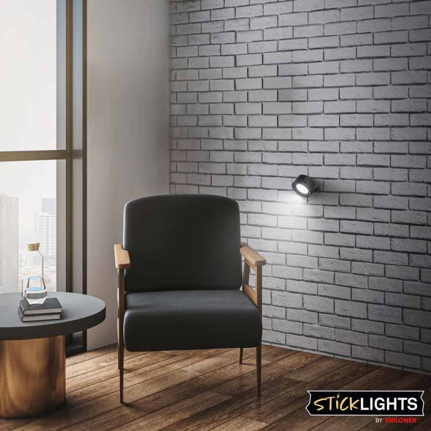 Briloner 3896015 - LED ściemnialny, ładowalny kinkiet TARI LED/1,6W/5V 1500 mAh czarny