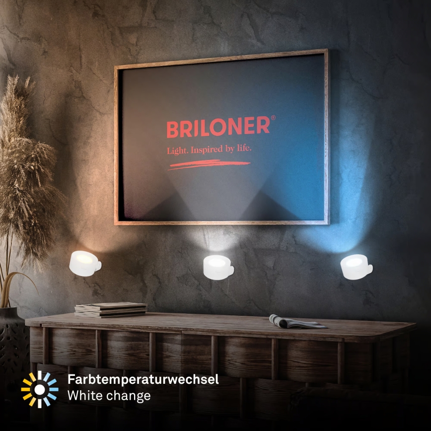 Briloner 3896016 - LED ściemnialny ładowalny kinkiet TARI LED/1,6W/5V 1500 mAh biały