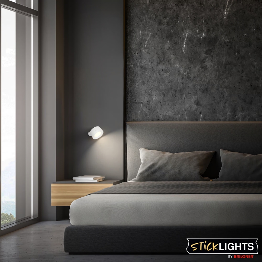 Briloner 3896016 - ściemnialny ładowalny kinkiet LED TARI LED/1,6W/5V 1500 mAh biały