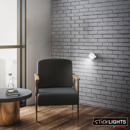 Briloner 3896016 - ściemnialny ładowalny kinkiet LED TARI LED/1,6W/5V 1500 mAh biały