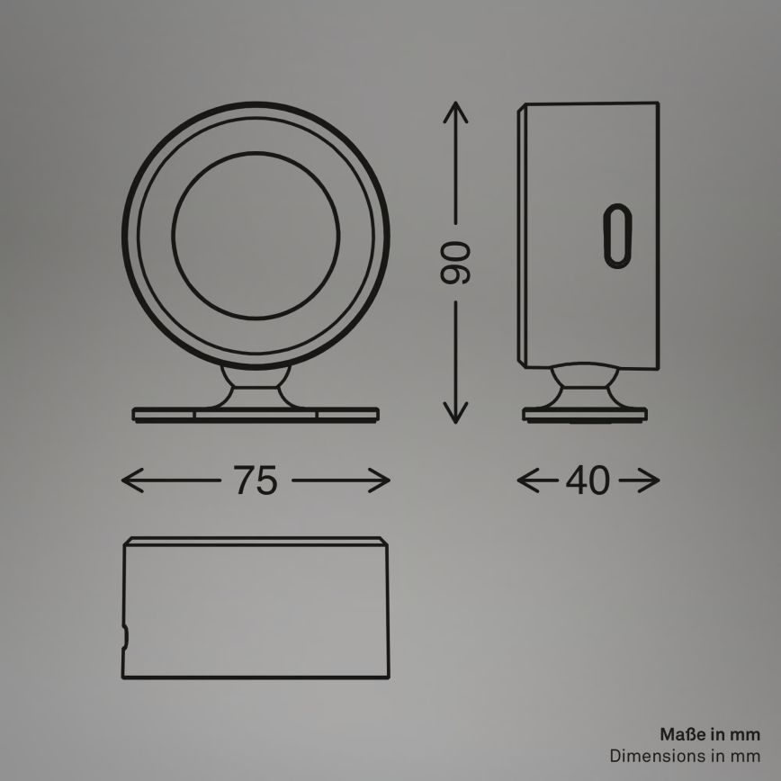 Briloner 3896016 - ściemnialny ładowalny kinkiet LED TARI LED/1,6W/5V 1500 mAh biały