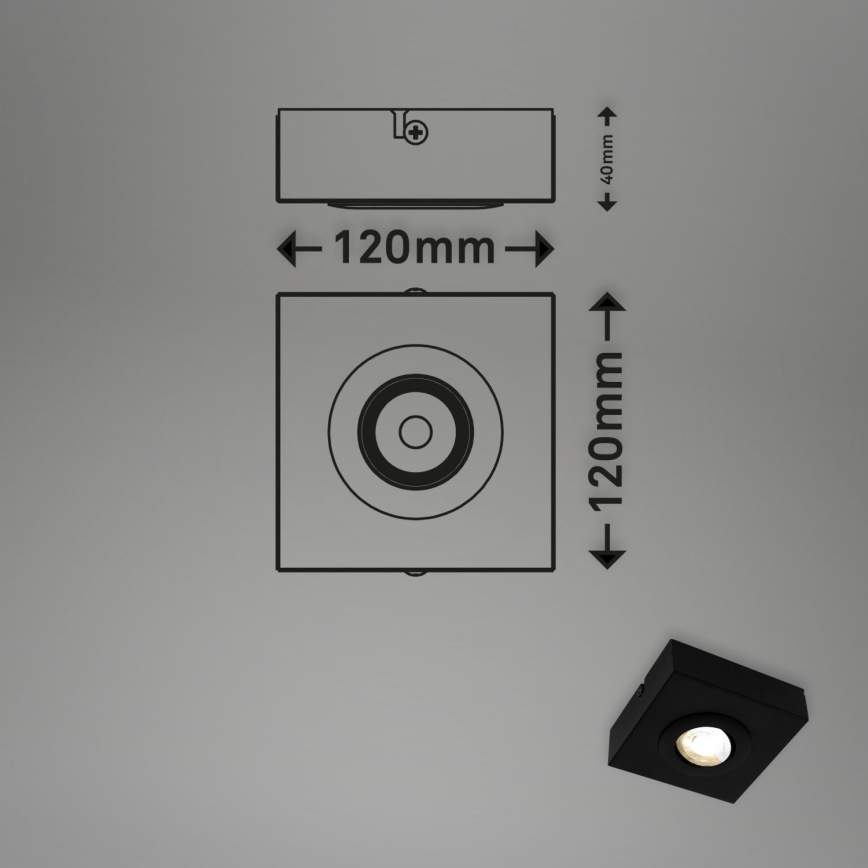Briloner 3996015 - LED Oświetlenie punktowe CTS LED/4W/230V 2700/4000K czarny