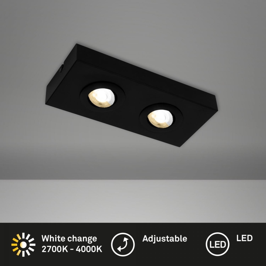 Briloner 3996025 - LED Oświetlenie punktowe CTS 2xLED/4W/230V 2700/4000K czarny