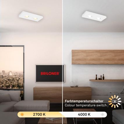 Briloner 3996026 - LED Oświetlenie punktowe CTS 2xLED/4W/230V 2700/4000K biały
