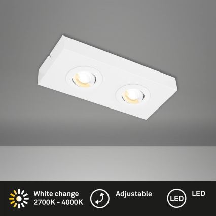 Briloner 3996026 - LED Oświetlenie punktowe CTS 2xLED/4W/230V 2700/4000K biały