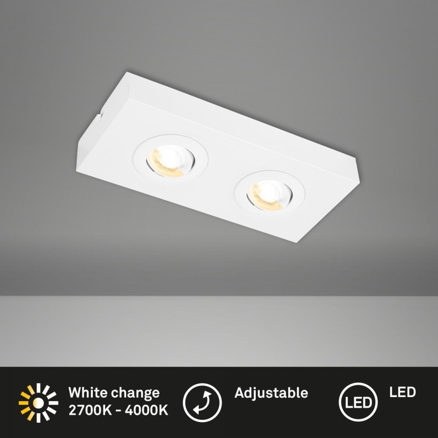 Briloner 3996026 - LED Oświetlenie punktowe CTS 2xLED/4W/230V 2700/4000K biały