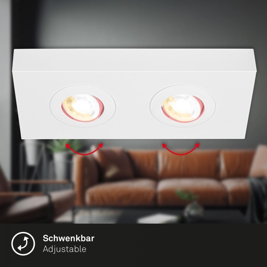 Briloner 3996026 - LED Oświetlenie punktowe CTS 2xLED/4W/230V 2700/4000K biały