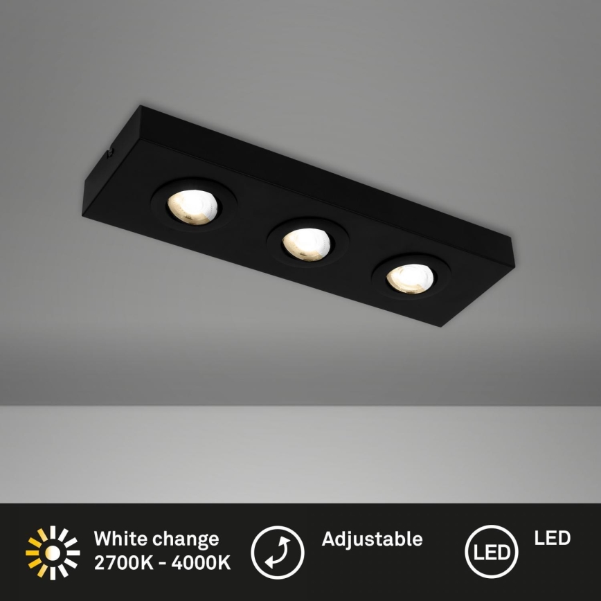 Briloner 3996035 - LED Oświetlenie punktowe CTS 3xLED/4W/230V 2700/4000K czarny