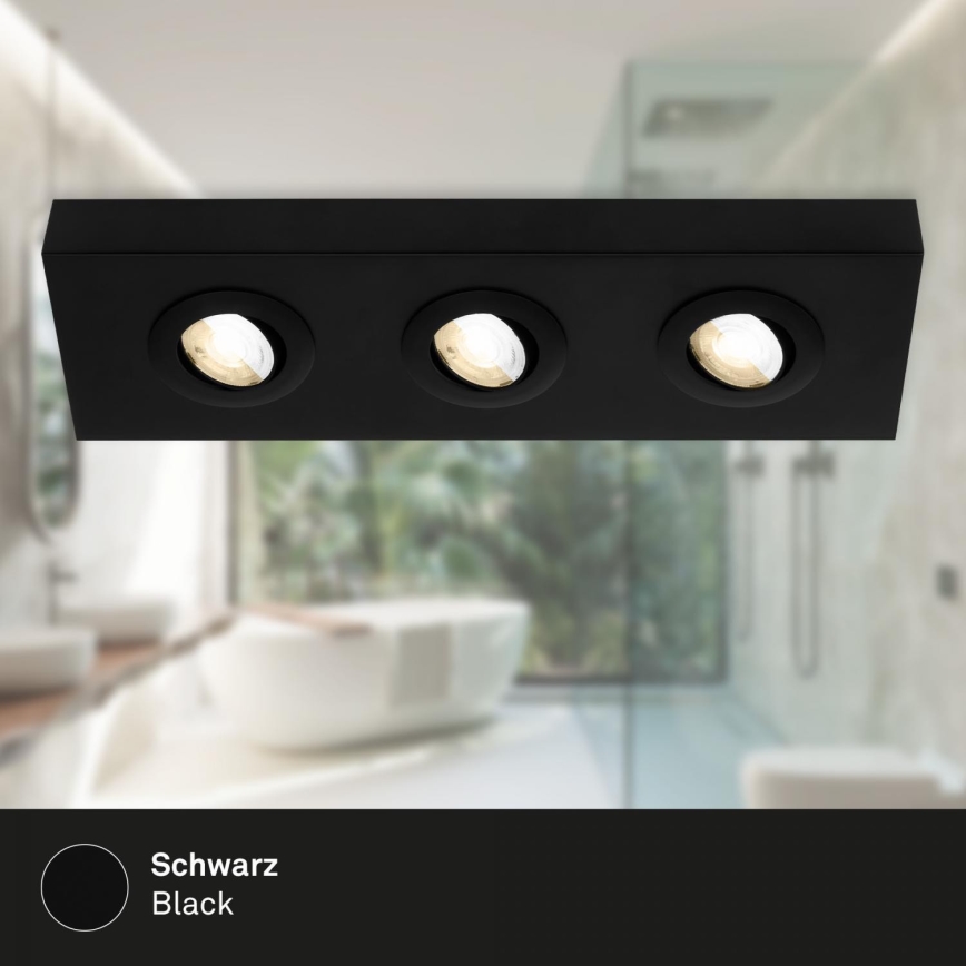 Briloner 3996035 - LED Oświetlenie punktowe CTS 3xLED/4W/230V 2700/4000K czarny