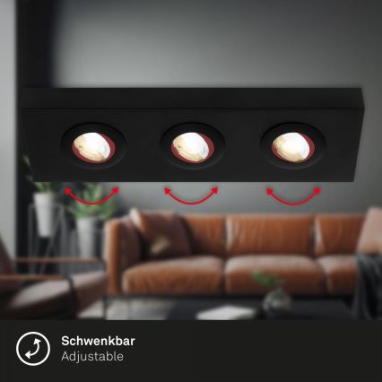 Briloner 3996035 - LED Oświetlenie punktowe CTS 3xLED/4W/230V 2700/4000K czarny