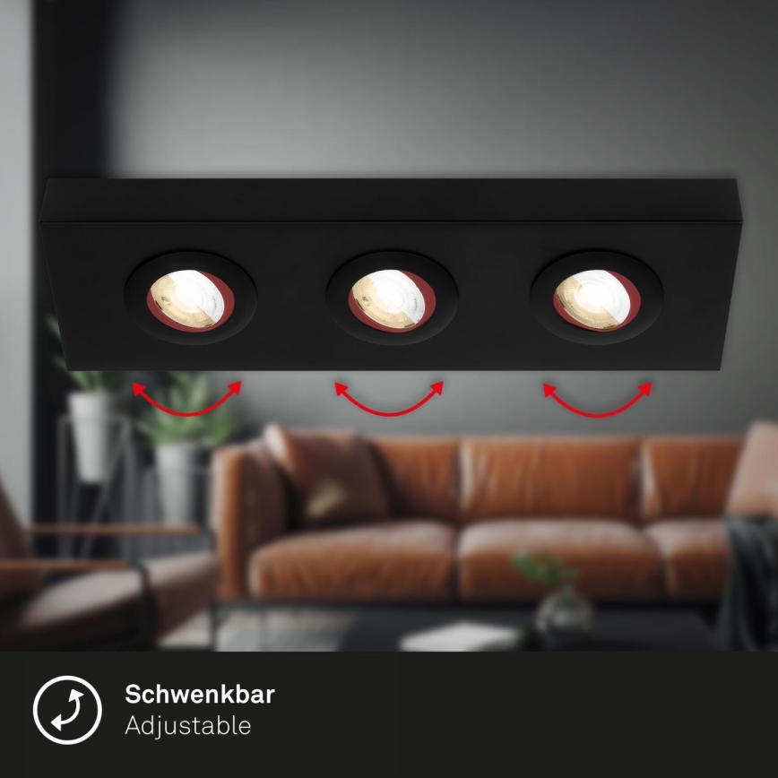 Briloner 3996035 - LED Oświetlenie punktowe CTS 3xLED/4W/230V 2700/4000K czarny