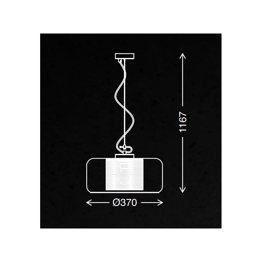 Briloner 4018-014 - Żyrandol na lince SEVENTIES 1xE27/40W/230V przezroczysty
