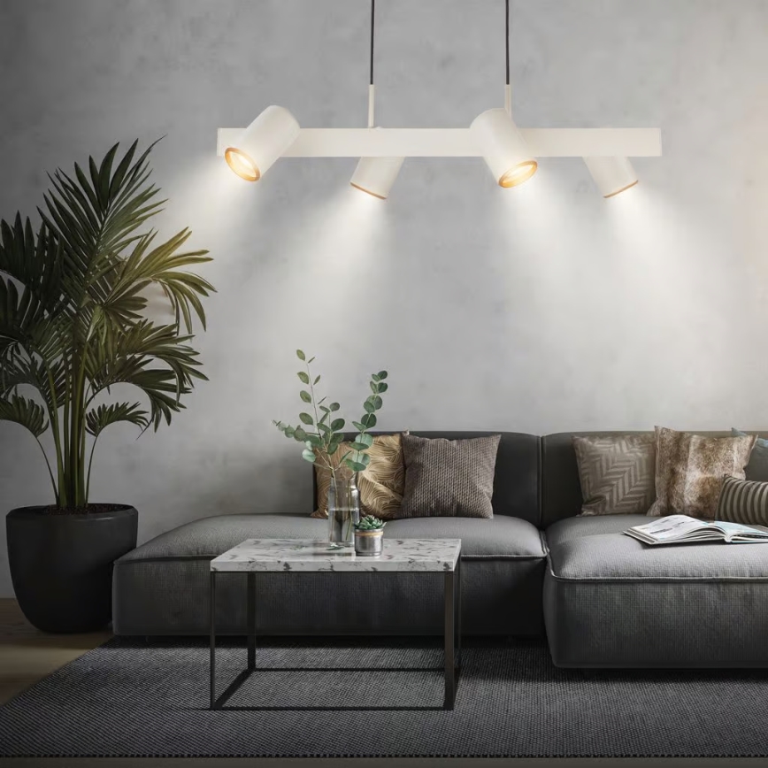 Briloner 4058044 - Lampa wisząca na lince ERA 4xGU10/10W/230V kremowa