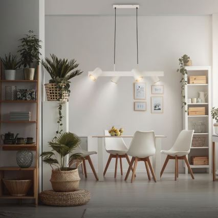 Briloner 4058044 - Lampa wisząca na lince ERA 4xGU10/10W/230V kremowa