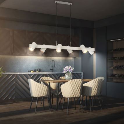 Briloner 4058064 - Żyrandol na linkach ERA 6xGU10/10W/230V kremowy