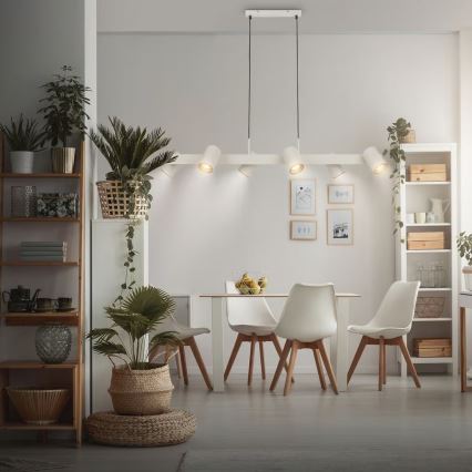 Briloner 4058064 - Żyrandol na linkach ERA 6xGU10/10W/230V kremowy