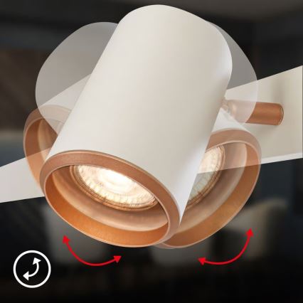 Briloner 4058064 - Żyrandol na linkach ERA 6xGU10/10W/230V kremowy