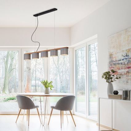 Briloner 4075-054 - Żyrandol na linkach RHON 5xE14/25W/230V