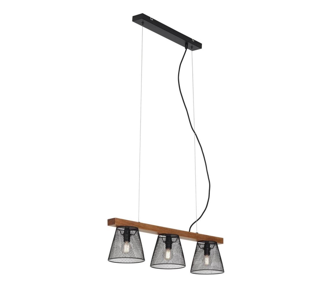 Briloner 4077-035 - Żyrandol na lince WOOD & STYLE 3xE14/25W/230V
